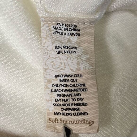 Soft Surroundings Margulies Tunic Sweater In Ivory Pearl Women's Size Small - Picture 13 of 14